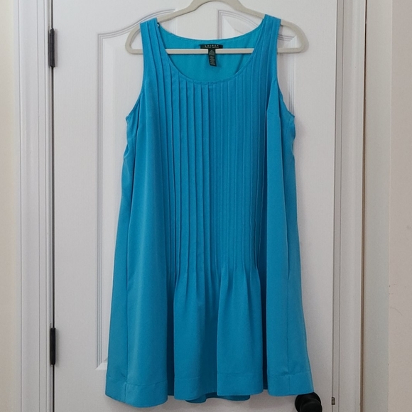 Lauren Ralph Lauren Dresses & Skirts - LRL Pocket Dress Sleeveless Aqua Blue Sz 14 Pretty